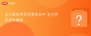 玉兰是先开花还是先长叶 玉兰开花开叶顺序