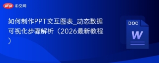 如何制作ppt交互图表_动态数据可视化步骤解析（2026最新教程） - php中文网