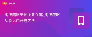 高德鹰眼守护设置在哪_高德鹰眼功能入口开启方法