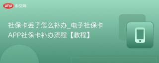 社保卡丢了怎么补办_电子社保卡APP社保卡补办流程【教程】