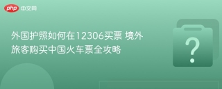 外国护照如何在12306买票 境外旅客购买中国火车票全攻略