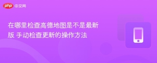 在哪里检查高德地图是不是最新版 手动检查更新的操作方法