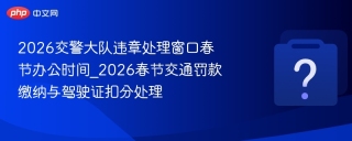 2026交警大队违章处理窗口春节办公时间_2026春节交通罚款缴纳与驾驶证扣分处理
