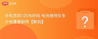 手机充到100%好吗 电池维持在多少电量最耐用【数码】