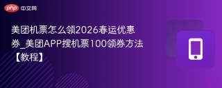 美团机票怎么领2026春运优惠券_美团APP搜机票100领券方法【教程】