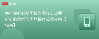 手机端钉钉脑图插入图片怎么弄 钉钉脑图插入图片操作流程介绍【指南】