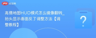 高德地图HUD模式怎么镜像翻转_抬头显示画面反了调整方法【调整教程】