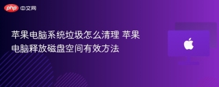 苹果电脑系统垃圾怎么清理 苹果电脑释放磁盘空间有效方法 - php中文网