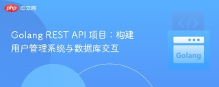 Golang REST API 项目：构建用户管理系统与数据库交互