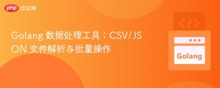 Golang 数据处理工具：CSV/JSON 文件解析与批量操作
