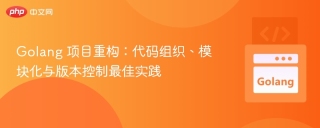 Golang 项目重构：代码组织、模块化与版本控制最佳实践