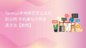 termux本地网页怎么发布到公网 手机建站内网穿透方法【教程】 - php中文网