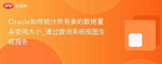 Oracle如何统计所有表的数据量与空间大小_通过查询系统视图生成报告