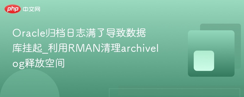 oracle归档日志满了导致数据库挂起_利用rman清理archivelog释放空间 - php中文网