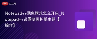 Notepad++深色模式怎么开启_Notepad++设置暗黑护眼主题【操作】