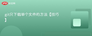 git只下载单个文件的方法【技巧】