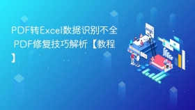 PDF转Excel数据识别不全 PDF修复技巧解析【教程】