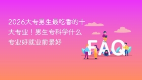2026大专男生最吃香的十大专业!男生专科学什么专业好就业前景好 - php中文网