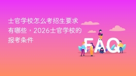 士官学校怎么考招生要求有哪些,2026士官学校的报考条件 - php中文网