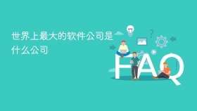 世界上最大的软件公司是什么公司