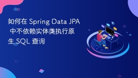 如何在 Spring Data JPA 中不依赖实体类执行原生 SQL 查询