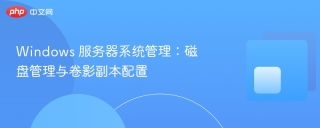 Windows 服务器系统管理：磁盘管理与卷影副本配置