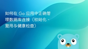 如何在 Go 应用中正确管理数据库连接（初始化、复用与健康检查）
