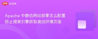 apache 中静态网站部署怎么配置防止搜索引擎抓取测试环境页面