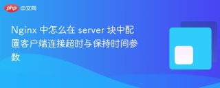 nginx 中怎么在 server 块中配置客户端连接超时与保持时间参数