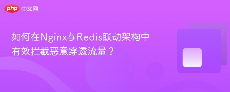 如何在nginx与redis联动架构中有效拦截恶意穿透流量?