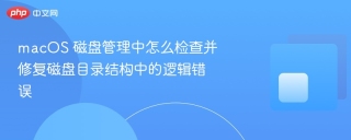 macOS 磁盘管理中怎么检查并修复磁盘目录结构中的逻辑错误