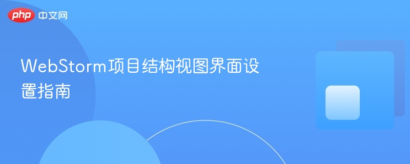 webstorm项目结构视图界面设置指南