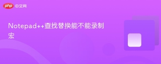Notepad++查找替换能不能录制宏