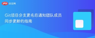 Git项目分支更名后通知团队成员同步更新的指南