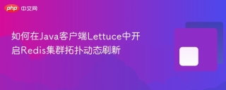 如何在java客户端lettuce中开启redis集群拓扑动态刷新