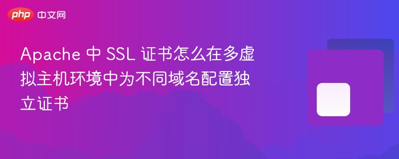 apache 中 ssl 证书怎么在多虚拟主机环境中为不同域名配置独立证书