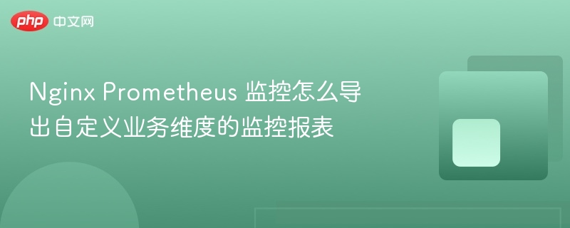 nginx prometheus 监控怎么导出自定义业务维度的监控报表
