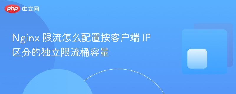 nginx 限流怎么配置按客户端 ip 区分的独立限流桶容量