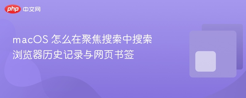 macos 怎么在聚焦搜索中搜索浏览器历史记录与网页书签