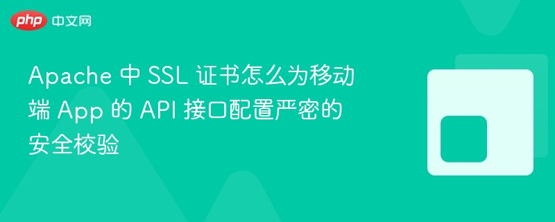 apache 中 ssl 证书怎么为移动端 app 的 api 接口配置严密的安全校验