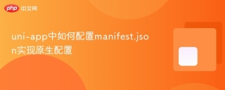 uni-app中如何配置manifest.json实现原生配置