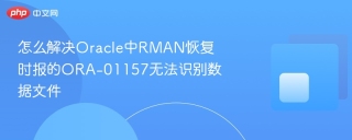 怎么解决Oracle中RMAN恢复时报的ORA-01157无法识别数据文件
