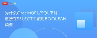为什么Oracle的PL/SQL不能直接在SELECT中使用BOOLEAN类型