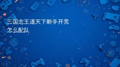 三国志王道天下新手开荒怎么配队