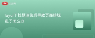 layui下拉框渲染后导致页面排版乱了怎么办