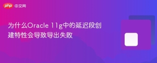 为什么Oracle 11g中的延迟段创建特性会导致导出失败