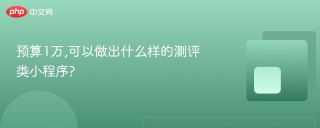 预算1万,可以做出什么样的测评类小程序?