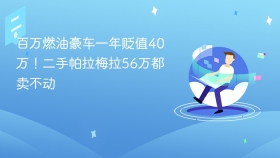 百万燃油豪车一年贬值40万！二手帕拉梅拉56万都卖不动