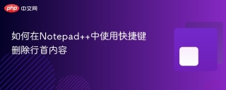 如何在Notepad++中使用快捷键删除行首内容