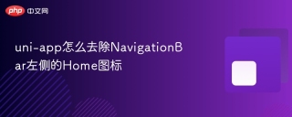 uni-app怎么去除NavigationBar左侧的Home图标
